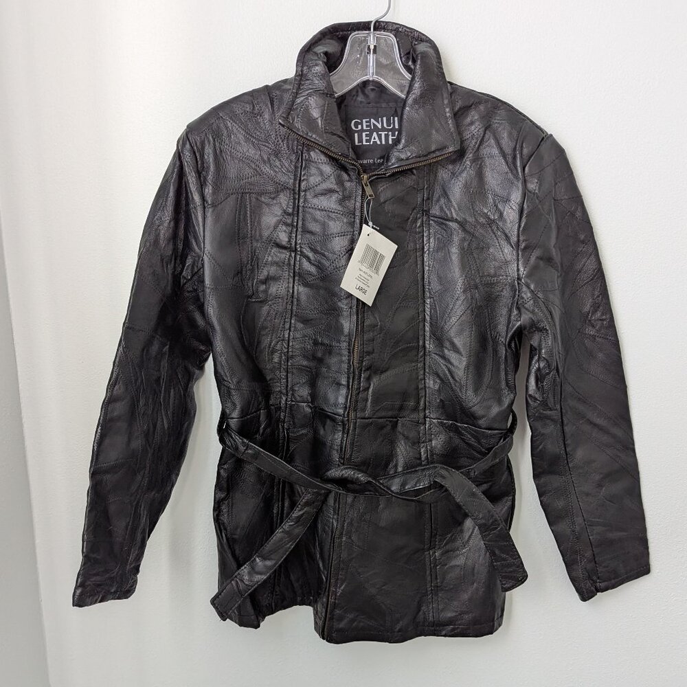 NWT Vintage Navarre Leather Company Genuine Leather Jacket, Large